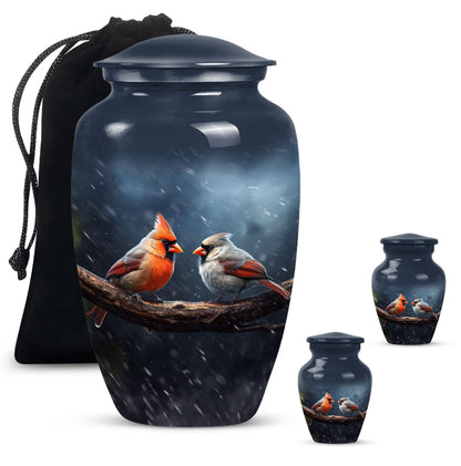 10 inch Classic Cardinal Bird Urn, a memorial urn