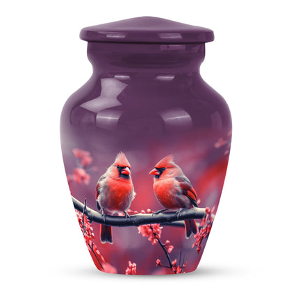 Classic 10-inch Cardinal Bird Urn, a large funeral burial urn