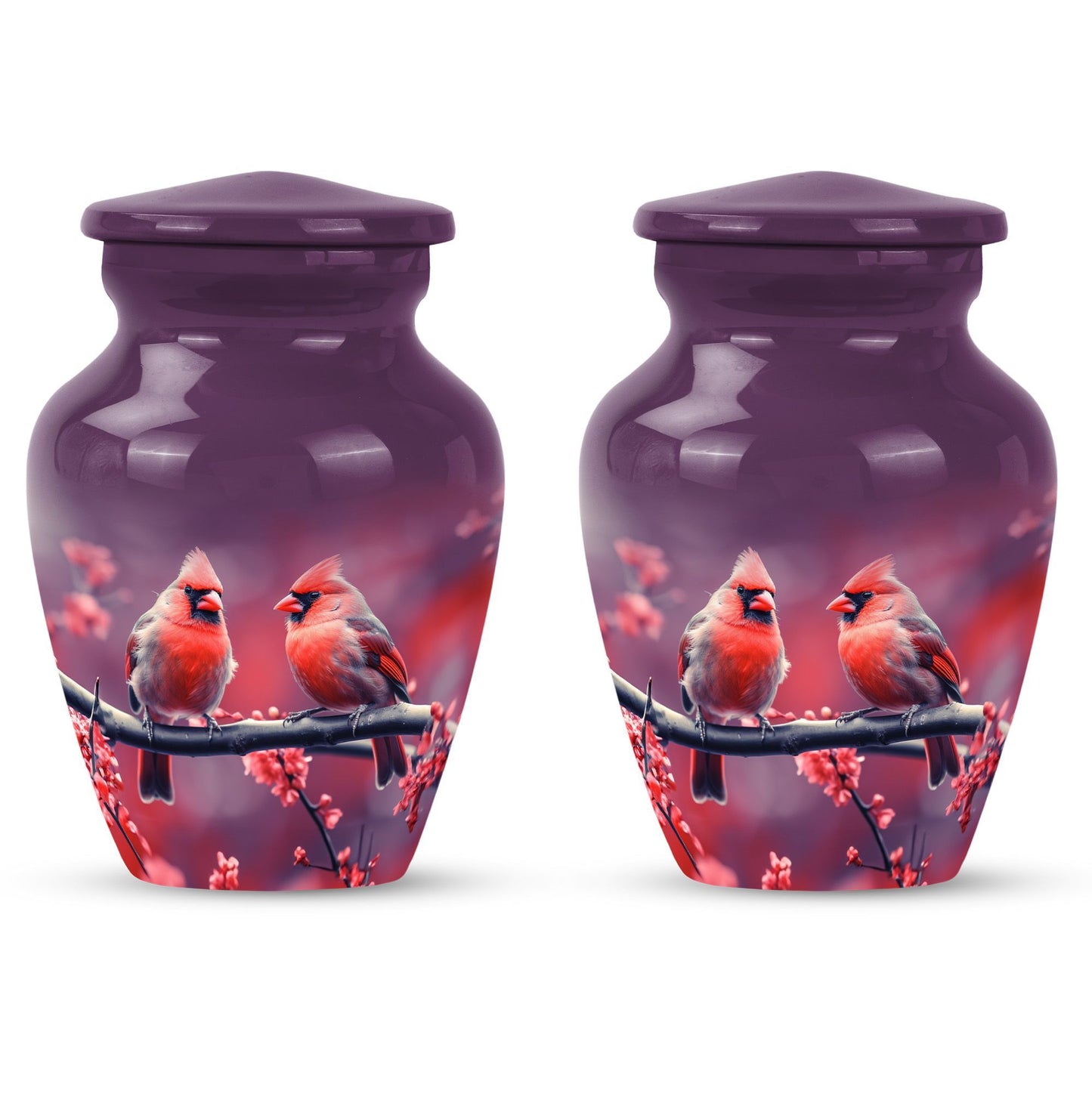 Classic 10-inch Cardinal Bird Urn, a large funeral burial urn