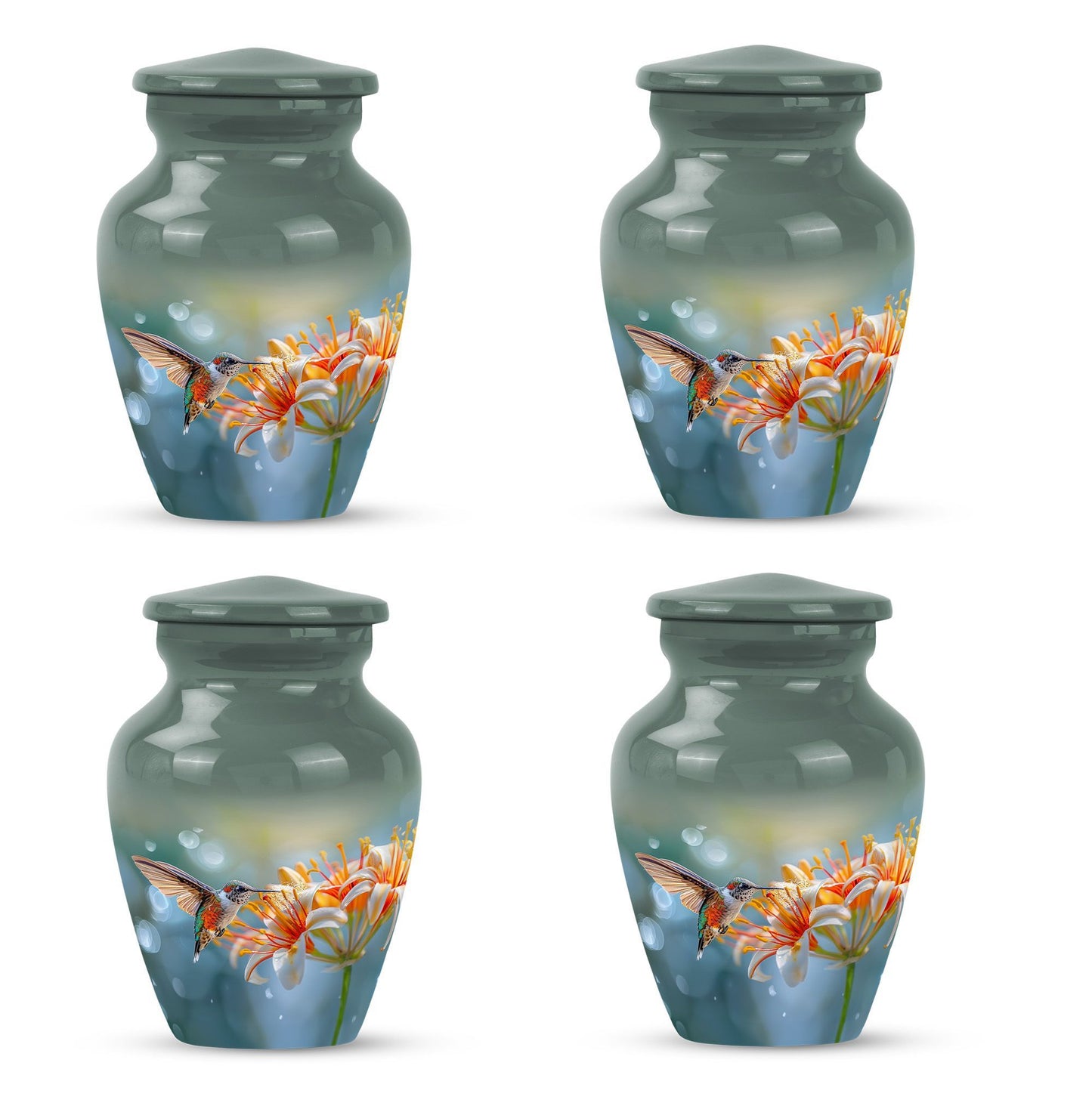 Classic 10-inch humming bird urn for burial 