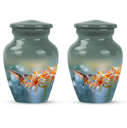 Classic 10-inch humming bird urn for burial 