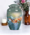 Classic 10-inch humming bird urn for burial 