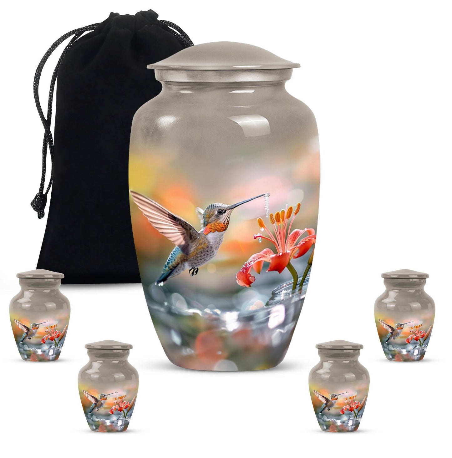 humming bird urn for adult female cremation ashes