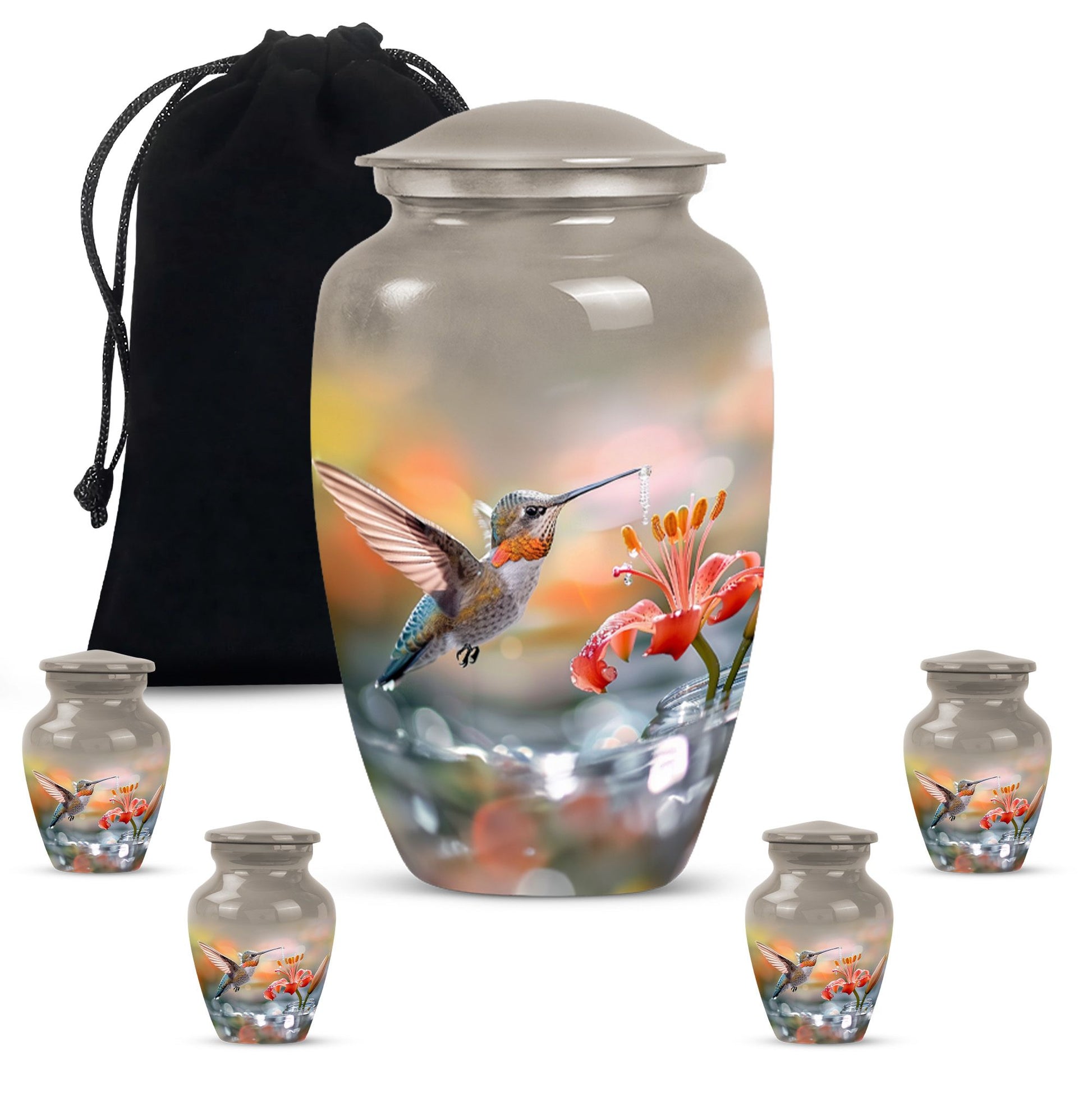 humming bird urn for adult female cremation ashes