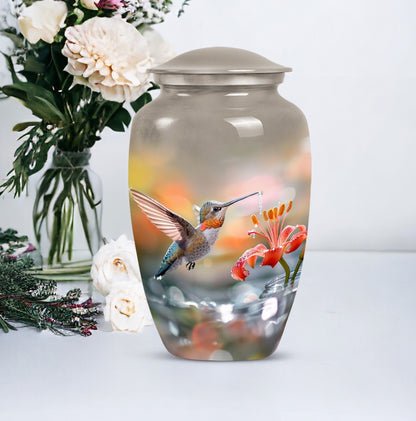 humming bird urn for adult female cremation ashes