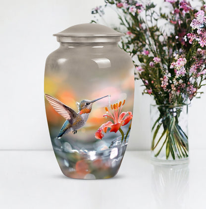 humming bird urn for adult female cremation ashes