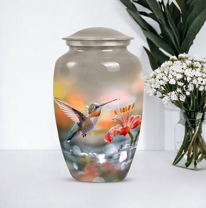 humming bird urn for adult female cremation ashes