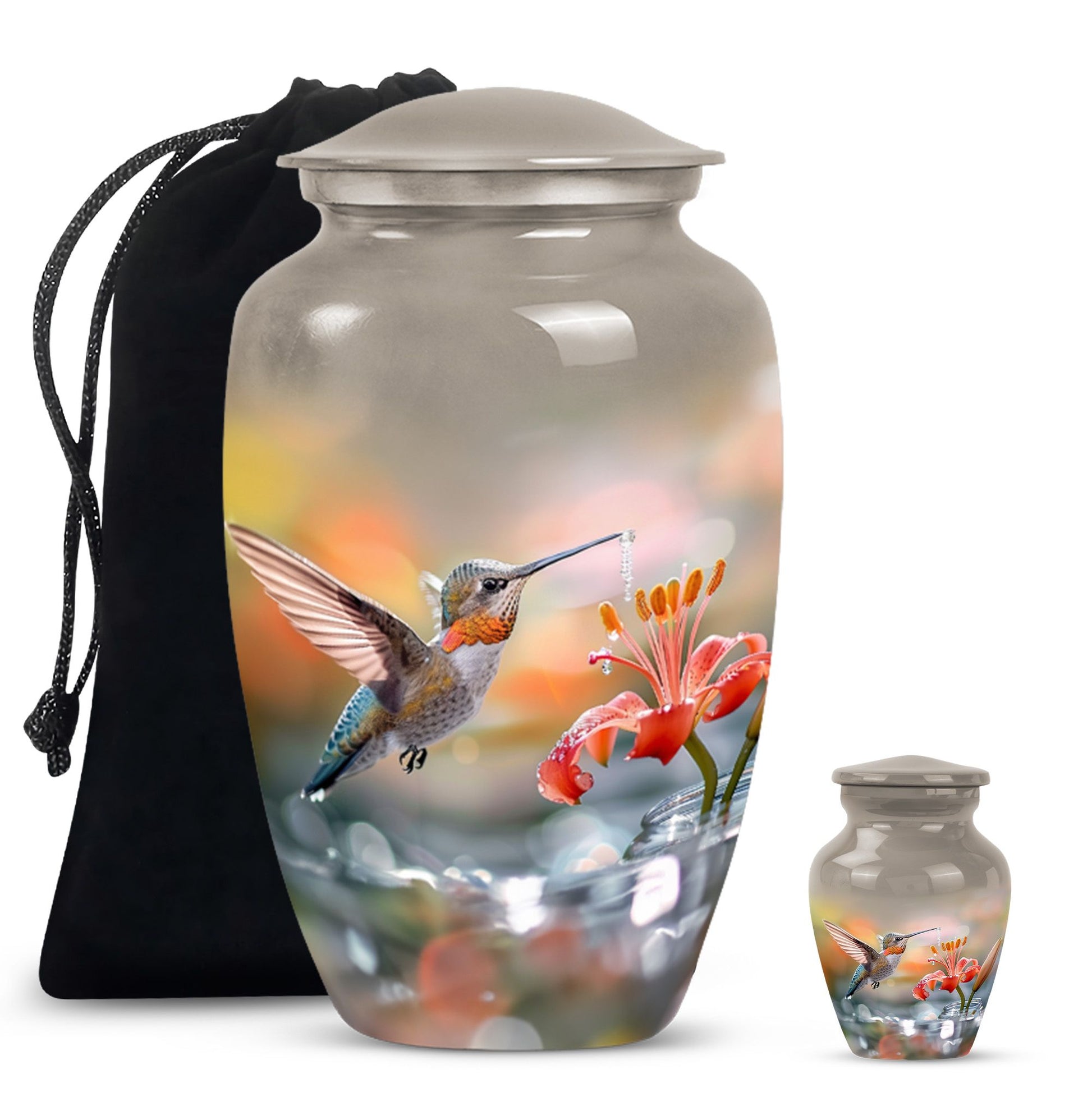 humming bird urn for adult female cremation ashes