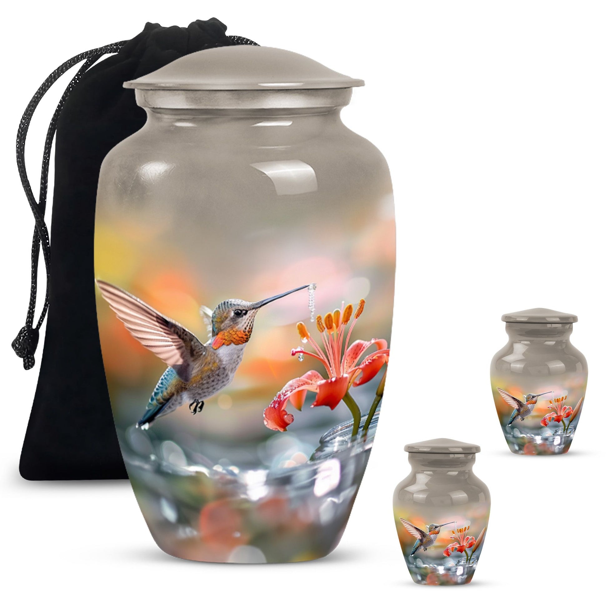 humming bird urn for adult female cremation ashes
