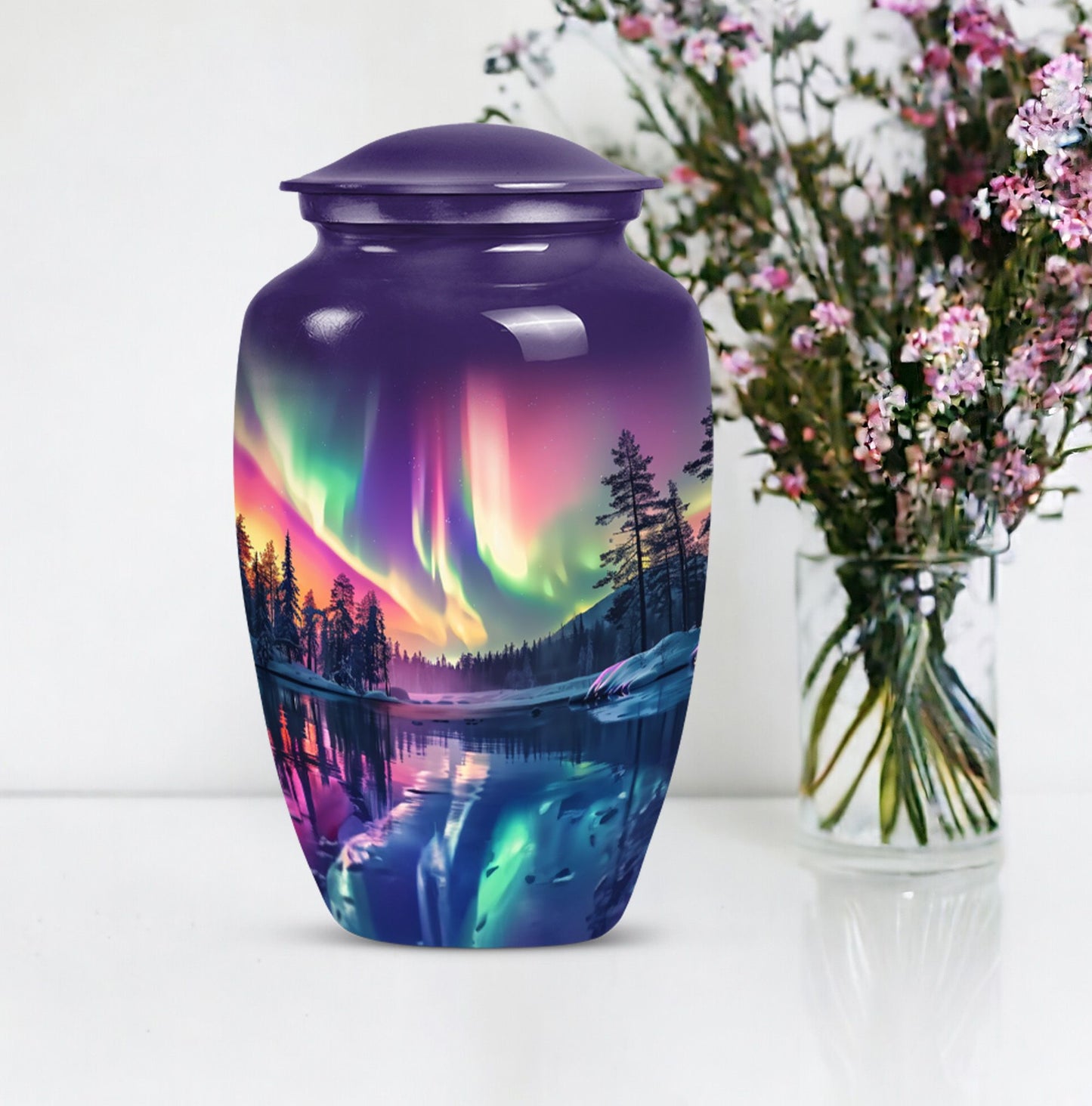  AURORA Urn, a large memorial adult urn for human ashes