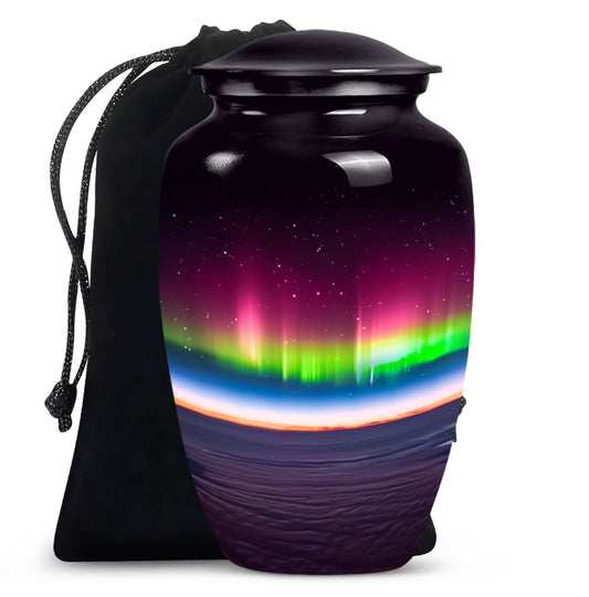 Abstract AURORA Urn, 10-inch classic large urn for adults