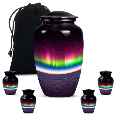 Abstract AURORA Urn, 10-inch classic large urn for adults