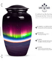 Abstract AURORA Urn, 10-inch classic large urn for adults