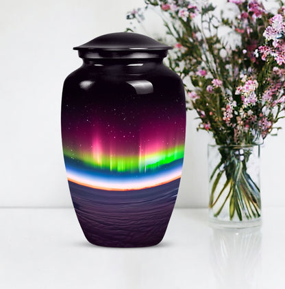 Abstract AURORA Urn, 10-inch classic large urn for adults