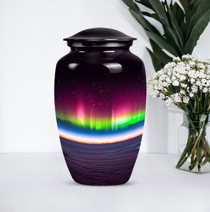 Abstract AURORA Urn, 10-inch classic large urn for adults
