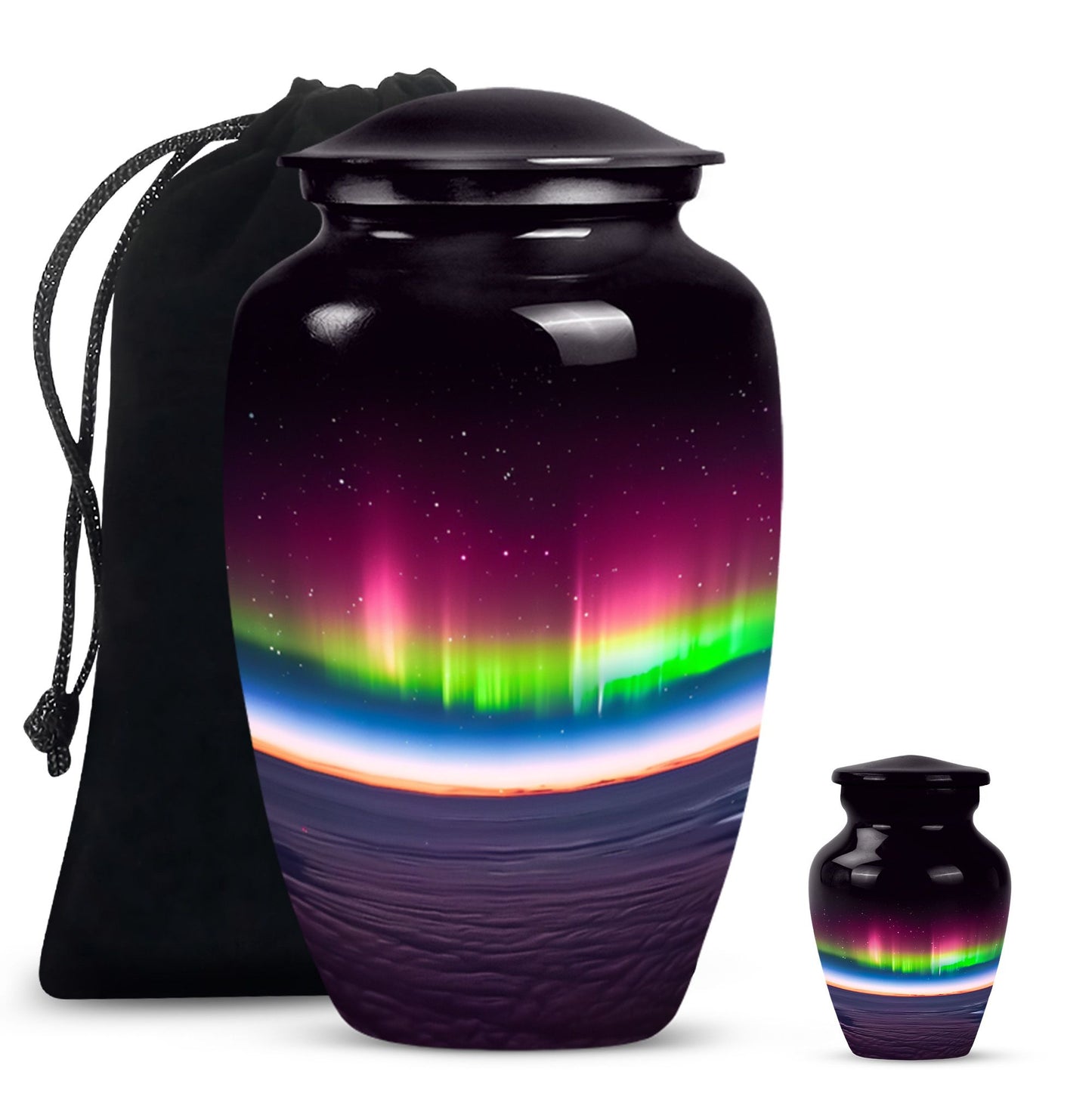 Abstract AURORA Urn, 10-inch classic large urn for adults