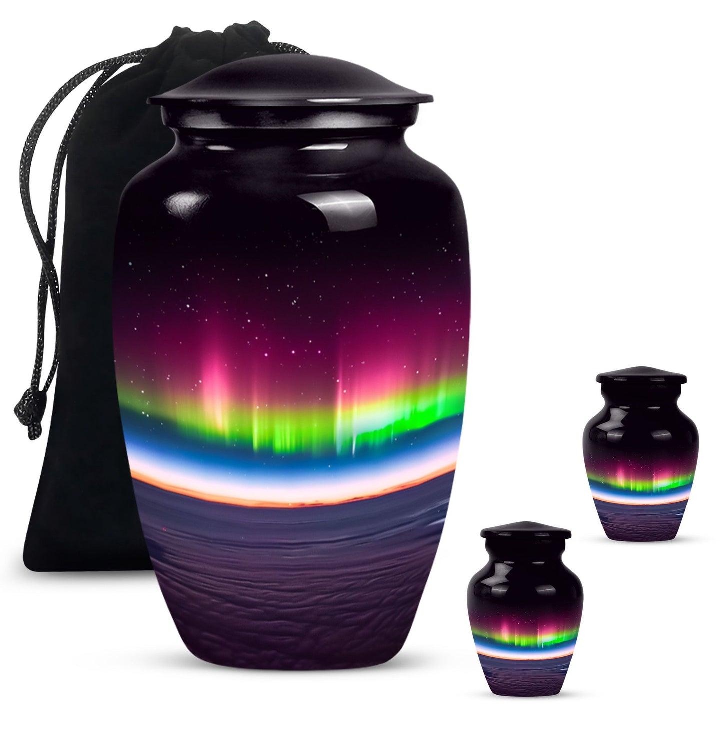 Abstract AURORA Urn, 10-inch classic large urn for adults