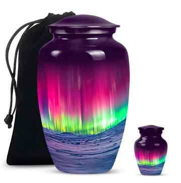10 inch large Urn with 1 Keepsake 3 Inch Urn