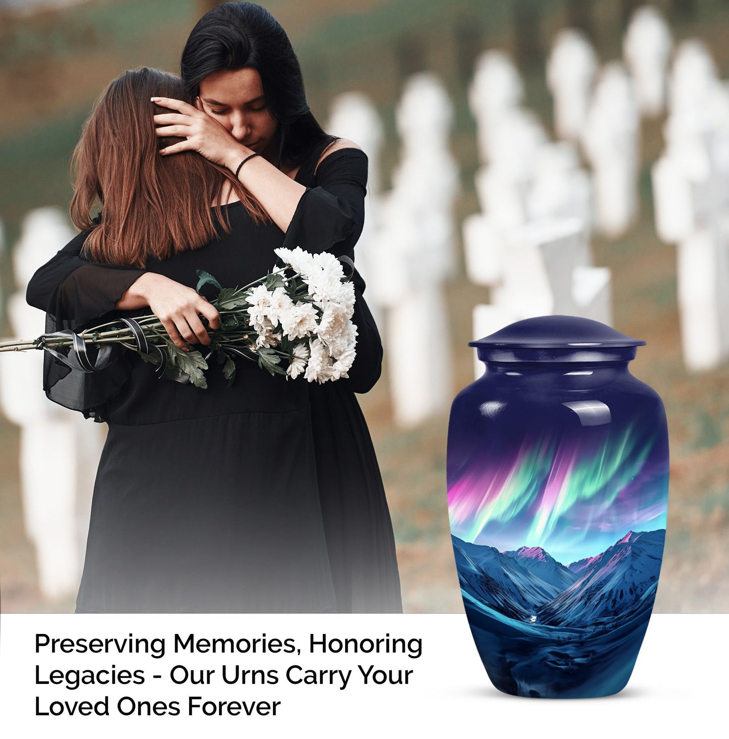 10-inch AURORA Urn, classic design, aluminum
