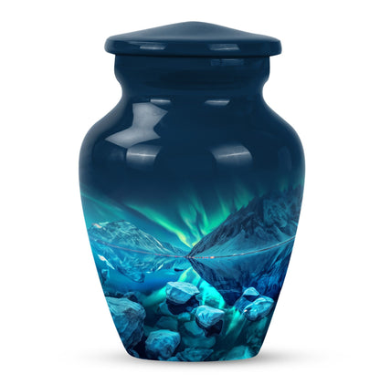 urn for ashes with velvet pouch