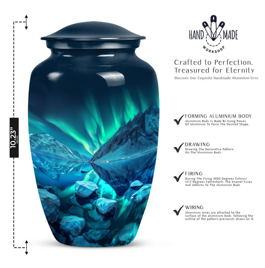 urn for ashes with velvet pouch