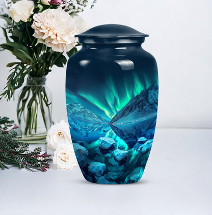 urn for ashes with velvet pouch