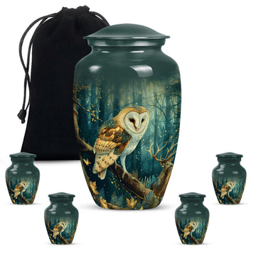 10 inch large Urn with 4 Keepsake 3 Inch Urns