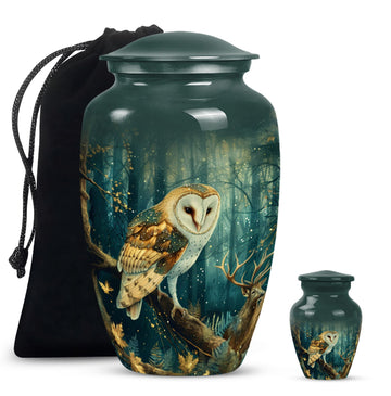 10 inch large Urn with 1 Keepsake 3 Inch Urn