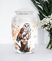 Classic 10-inch barn owl urn.