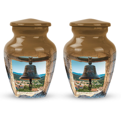 Classic Bell Urn made of Aluminium, large capacity for ashes