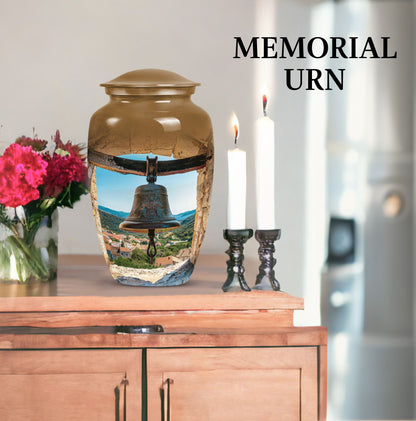 Classic Bell Urn made of Aluminium, large capacity for ashes