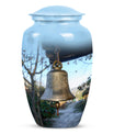10-inch classic bell urn for adult ashes with engraved names