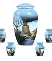 10-inch classic bell urn for adult ashes with engraved names