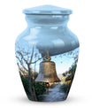 10-inch classic bell urn for adult ashes with engraved names