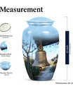10-inch classic bell urn for adult ashes with engraved names