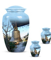 10-inch classic bell urn for adult ashes with engraved names