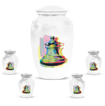 Classic 10-inch bell urn for adult female burial.