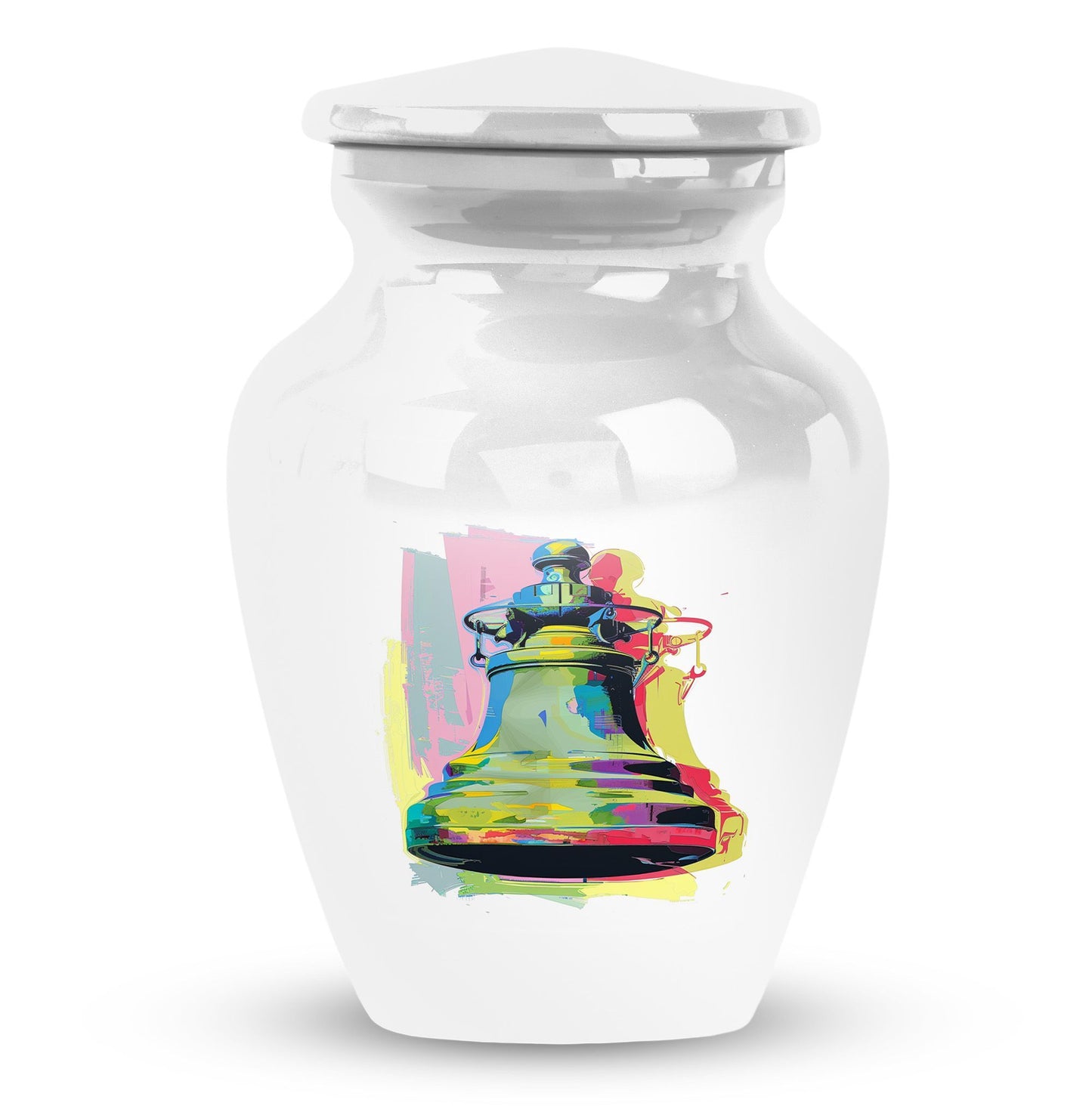 Classic 10-inch bell urn for adult female burial.