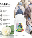 Classic 10-inch bell urn for adult female burial.