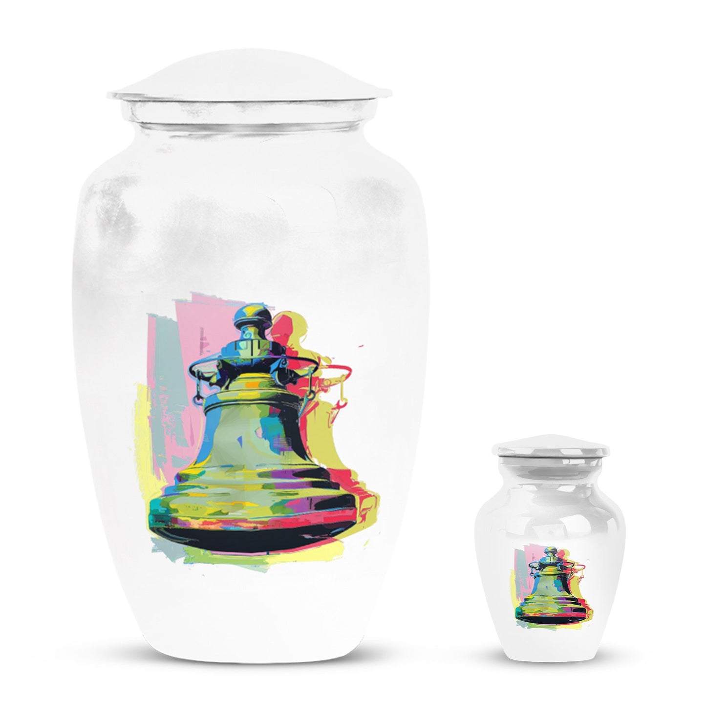 Classic 10-inch bell urn for adult female burial.