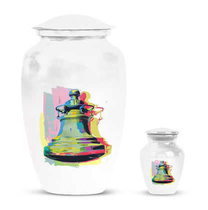 Classic 10-inch bell urn for adult female burial.