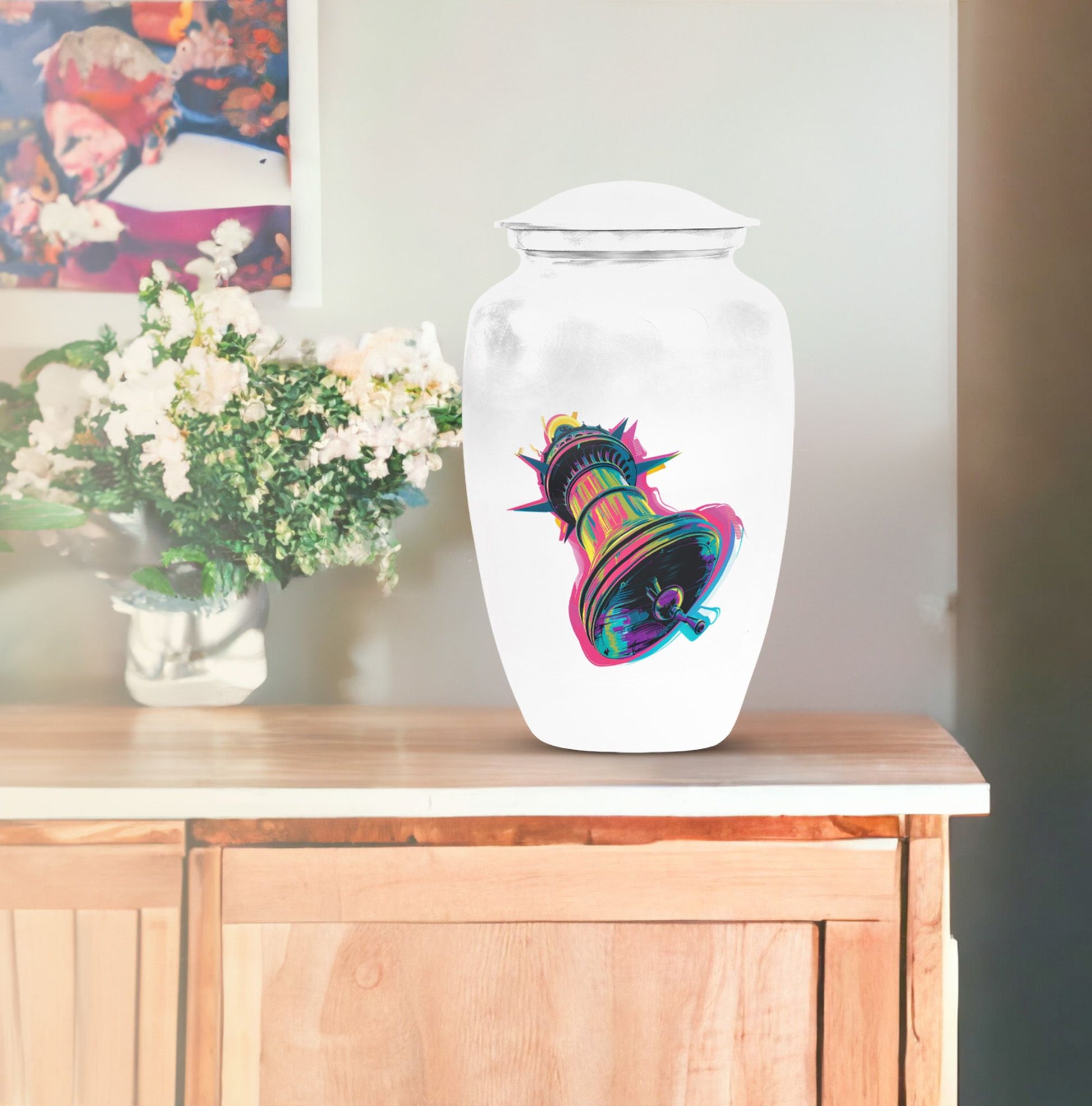 10-inch classic bell urn, memorial human urn for ashes