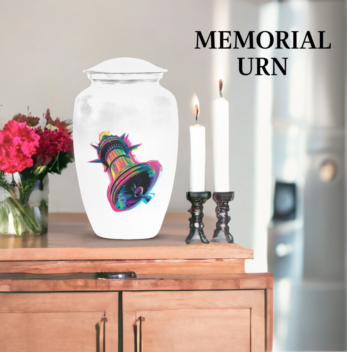 10-inch classic bell urn, memorial human urn for ashes