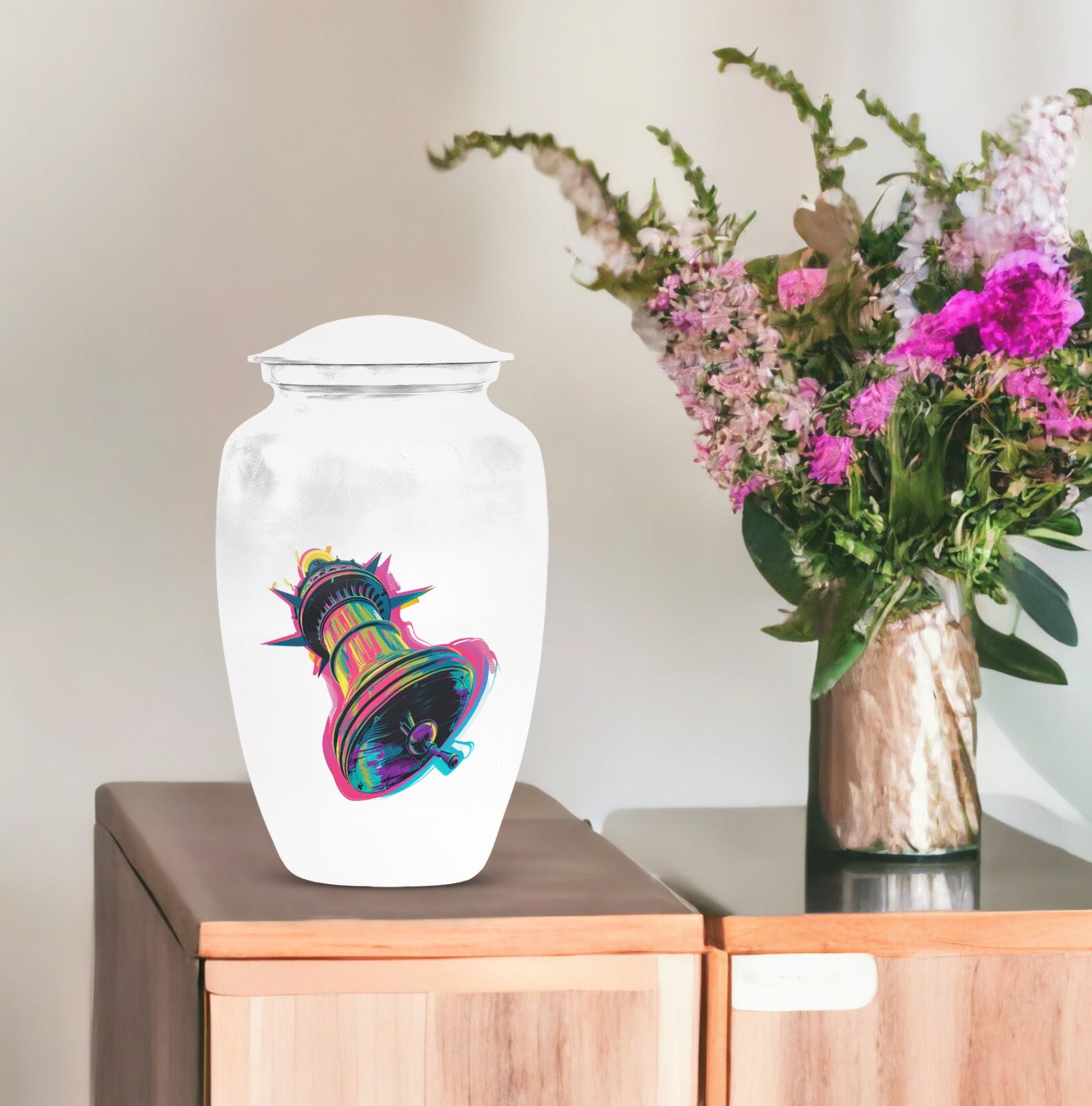 10-inch classic bell urn, memorial human urn for ashes