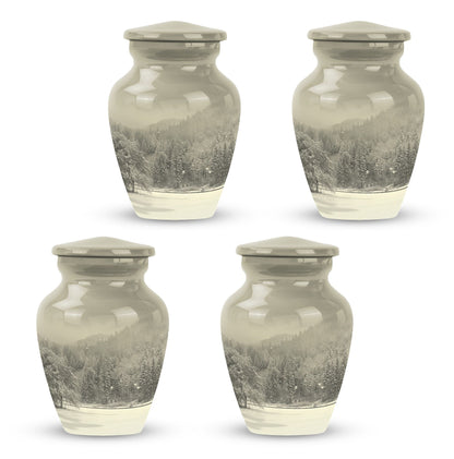mountain winter urn