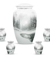 mountain winter urn for human ashes