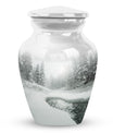 mountain winter urn for human ashes