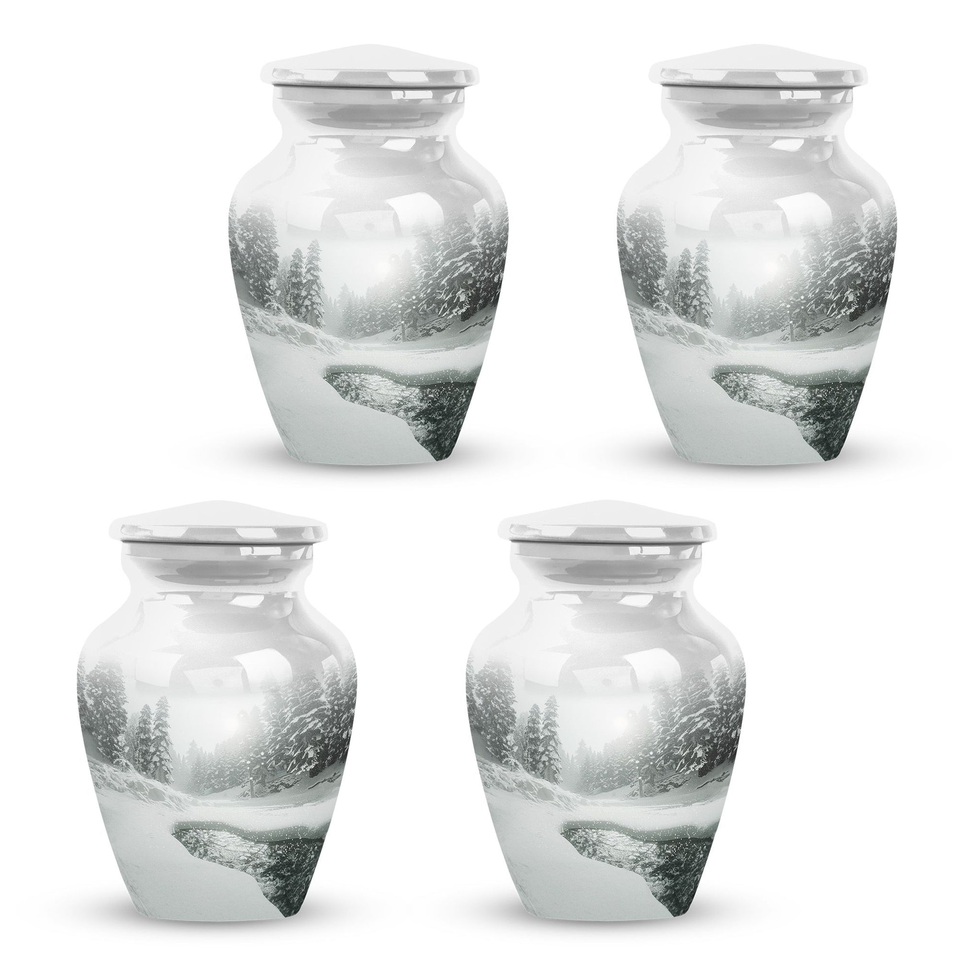 mountain winter urn for human ashes