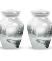 mountain winter urn for human ashes