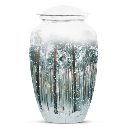mountain winter urn for adult ashes.